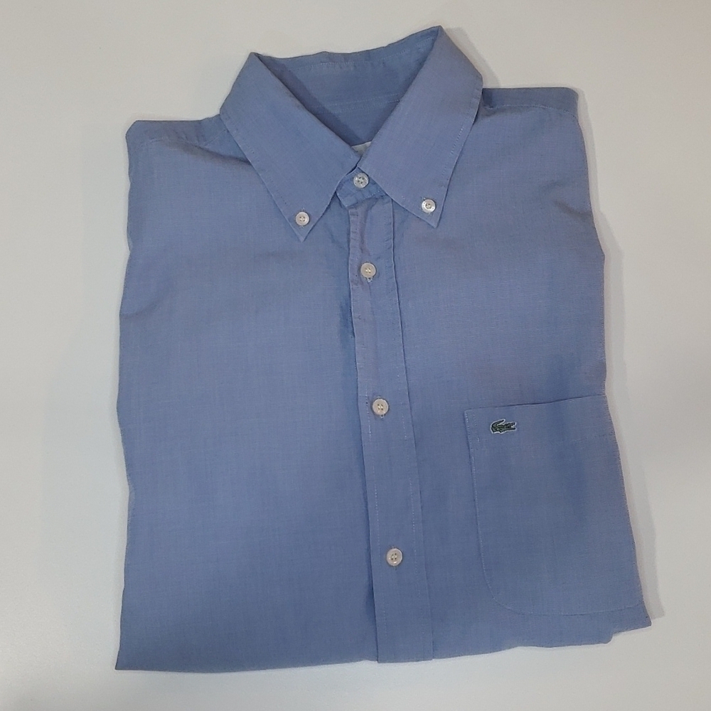 Lacoste Collared Button Up Classic Long Sleeve 100% Cotton